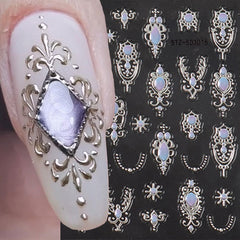 FBABFBUO stickers on acrylic nails demonstrating salon-ready adhesion benefit