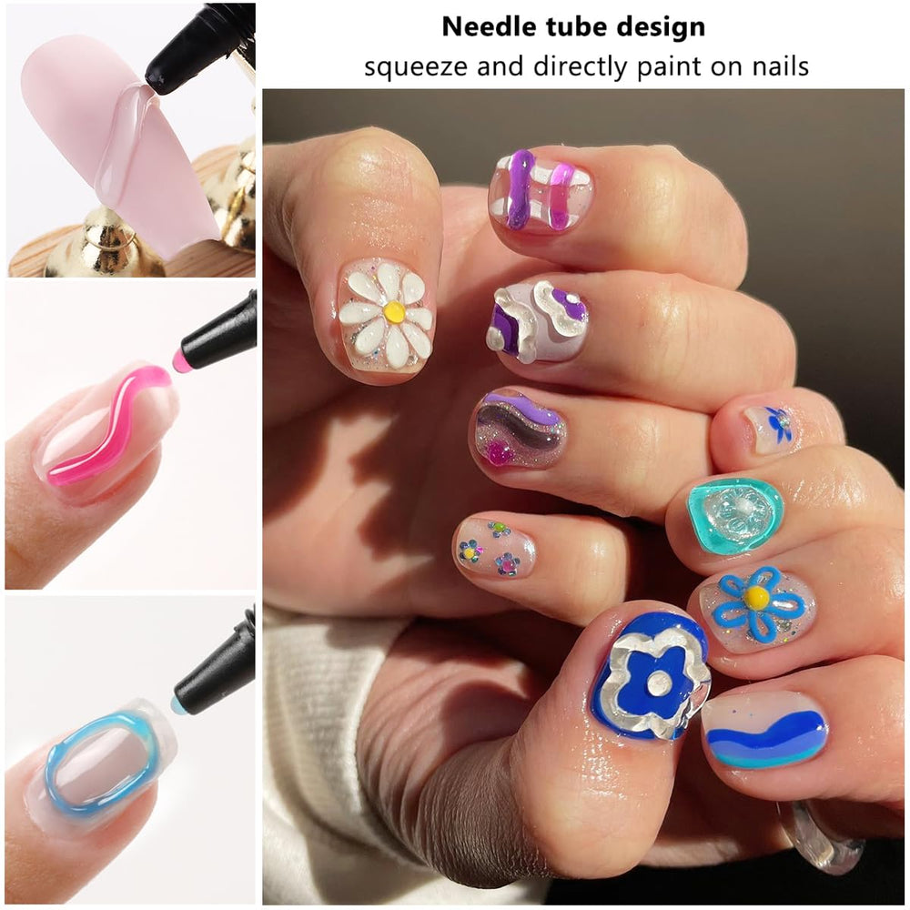 Fcozpjk detailed 3D flower on nail showing raised sculpting and realistic texture