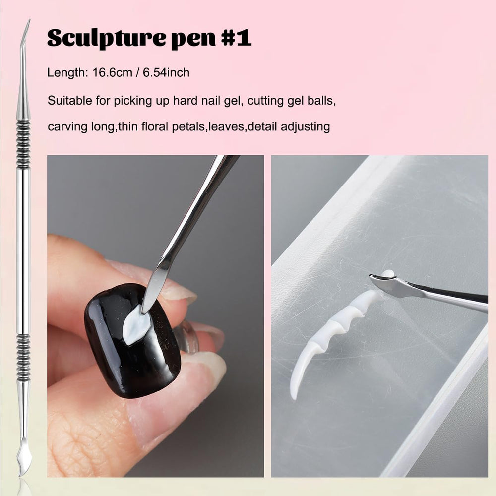 Fcozpjk detailed dotting and carving pen tip for accurate flower carving benefit