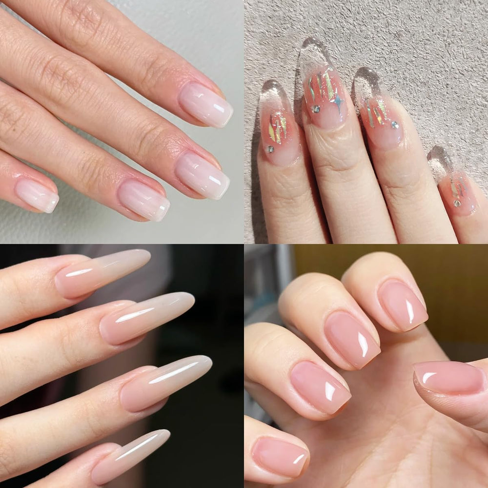 Fcozpjk before and after nail extensions showing stronger, longer nails benefit