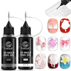 Fcozpjk front view of white and clear 15g sculpting gel bottles showing label and caps benefits precise storage