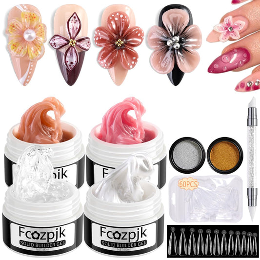 Fcozpjk kit front packaging showing four builder gel bottles and tools for easy setup