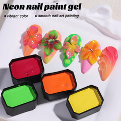 Fcozpjk gradient nail example in hot pink to green, highlights seamless ombre result
