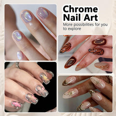 Fcozpjk lifestyle shot polished hands with mirror nails demonstrating salon-quality finish