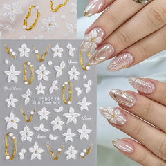 Fcozpjk stickers on press-on nails illustrating quick salon-ready results