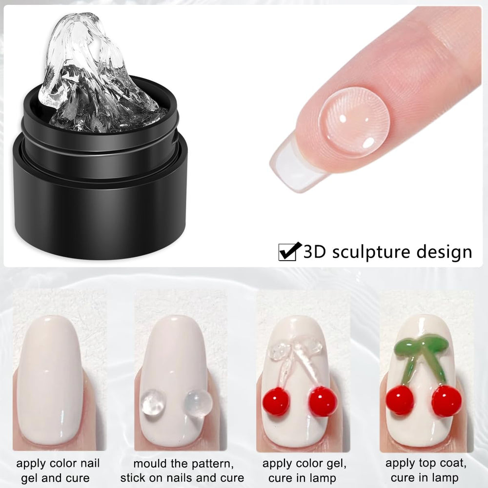 Fcozpjk thick gel texture peak demonstrating non-sticky consistency and sculpting control