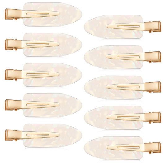 FdcLixuvol front view of ten white no-crease clips showing compact pack and convenience