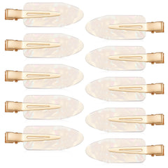 FdcLixuvol front view of ten white no-crease clips showing compact pack and convenience