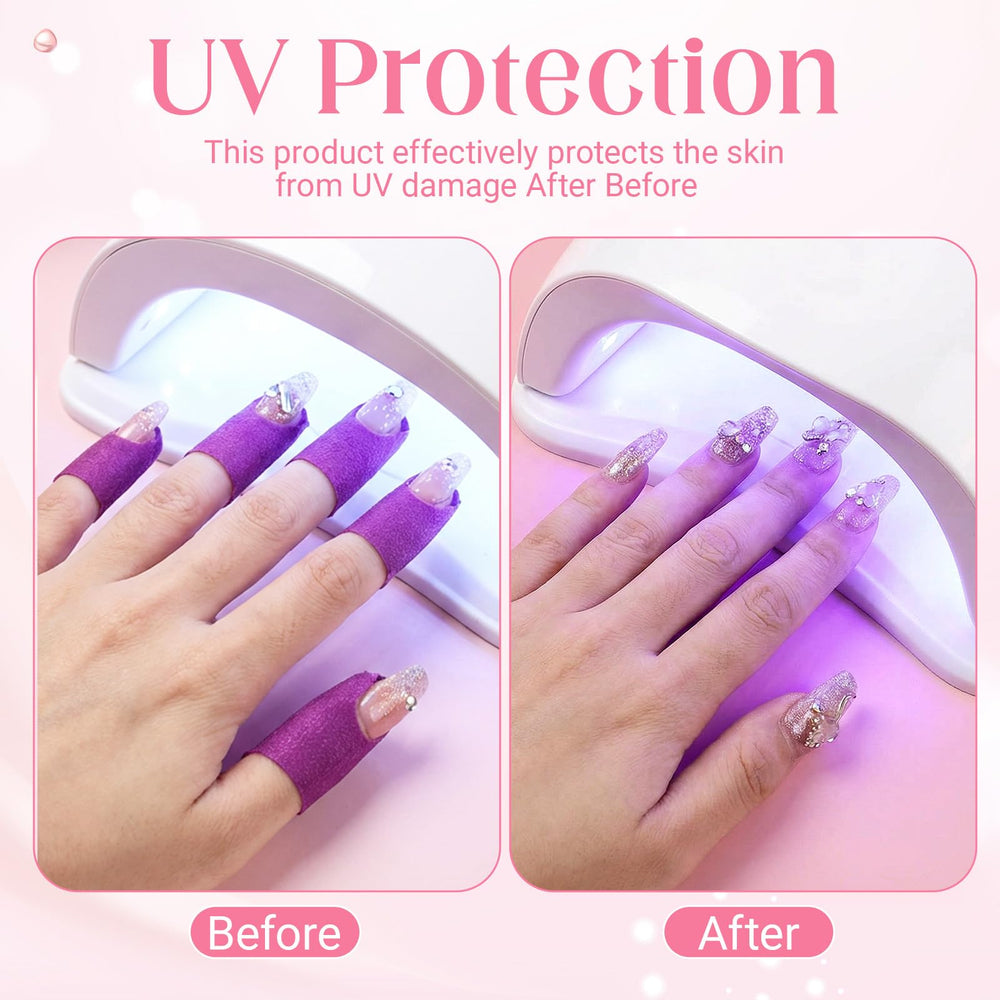 FdcZeyxior black guard under UV lamp reducing light exposure during gel cure