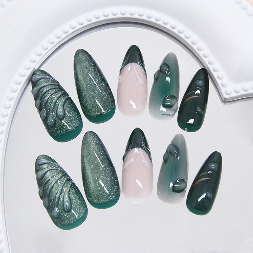 FDSQHSA layout of French tip, glitter and star patterns for design clarity