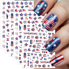 FDSQHSA front packaging showing six patriotic sticker sheets and variety