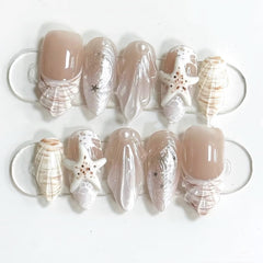 FDSQHSA front packaging showing almond white French tip set and contents