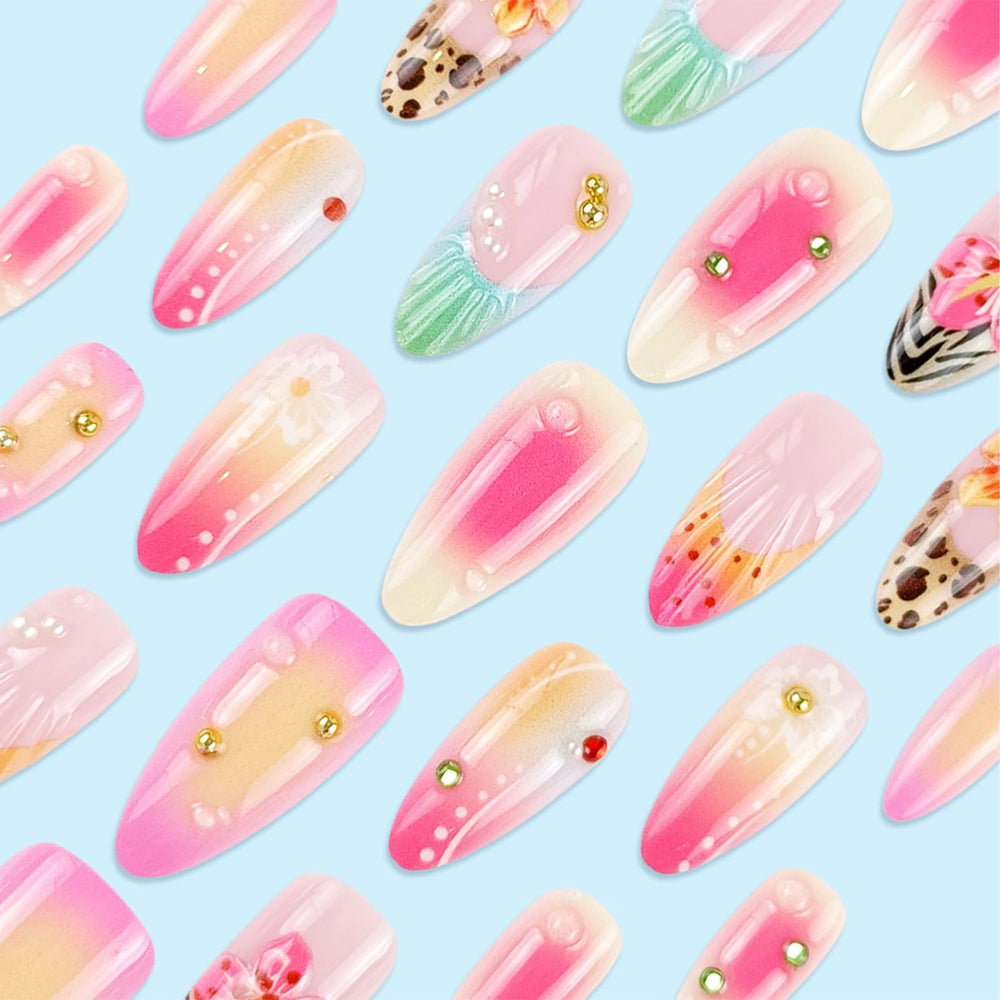 FDSQHSA side profile of medium almond shape for elongated finger appearance