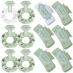 Featch front packaging showing white and sage accessories and elegant presentation benefit keepsake
