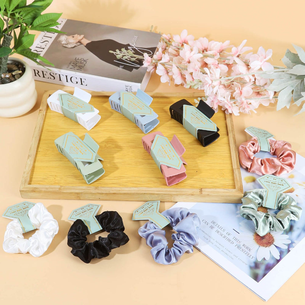 Featch bridal party lifestyle shot showing accessories in use benefit cohesive bridesmaid styling