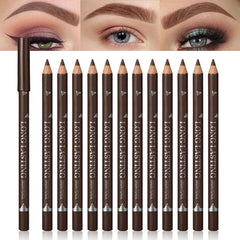 FeiCuiYun front packaging showing twelve wooden eyebrow pencils, clear organization and convenience
