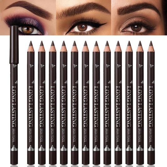FeiCuiYun front packaging showing 12 dark brown pencils and value pack benefit