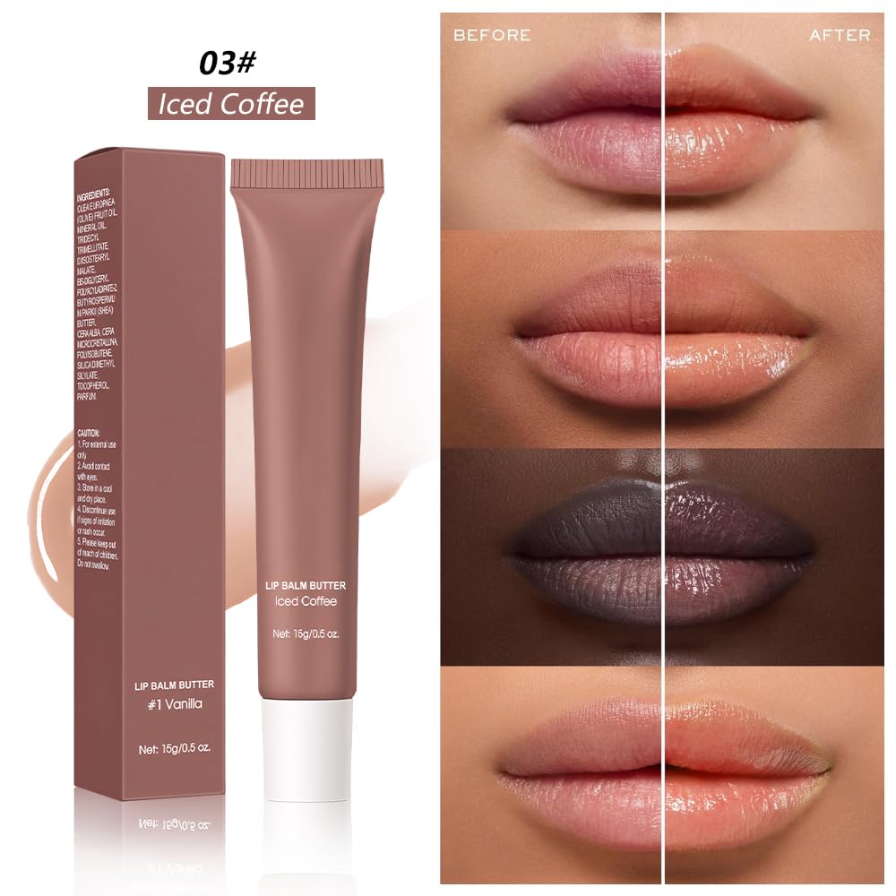 FeiCuiYun applied on lips demonstrating sheer iced coffee tint and smoothing effect