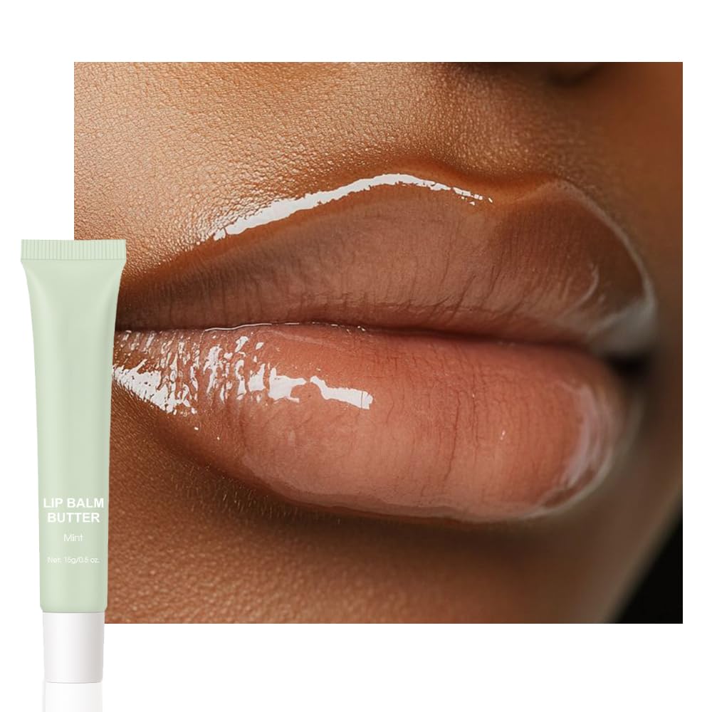 FeiCuiYun lip butter front twist-up tube showing mint tint and glossy finish
