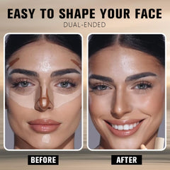 FeiCuiYun side profile contour stroke along jawline showing precise shaping benefit