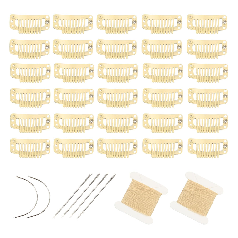 FeiHong front view of beige snap clips kit showing contents for quick installation