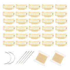 FeiHong front view of beige snap clips kit showing contents for quick installation