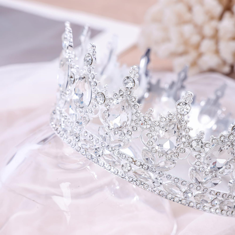 Feltent tiara worn in bridal hairstyle demonstrating secure clips and polished look