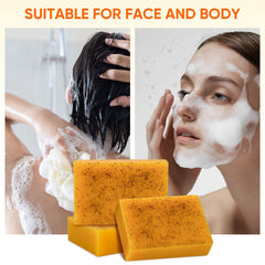 femani face wash application showing gentle massage on cheek for refreshed skin
