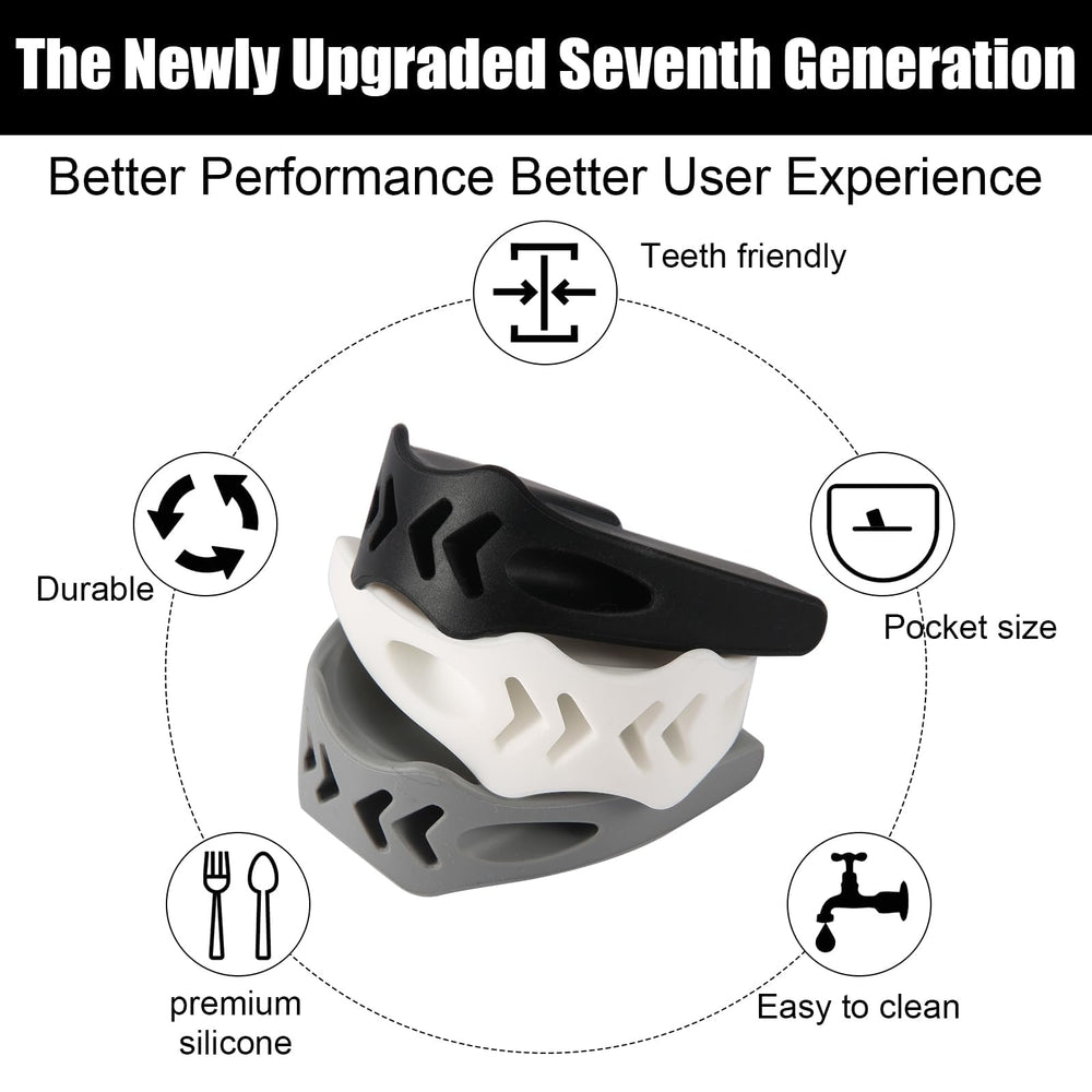 FGVOPJM jaw trainer stored in plastic case for hygienic, pocket-sized transport and protection
