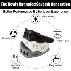 FGVOPJM jaw trainer stored in plastic case for hygienic, pocket-sized transport and protection