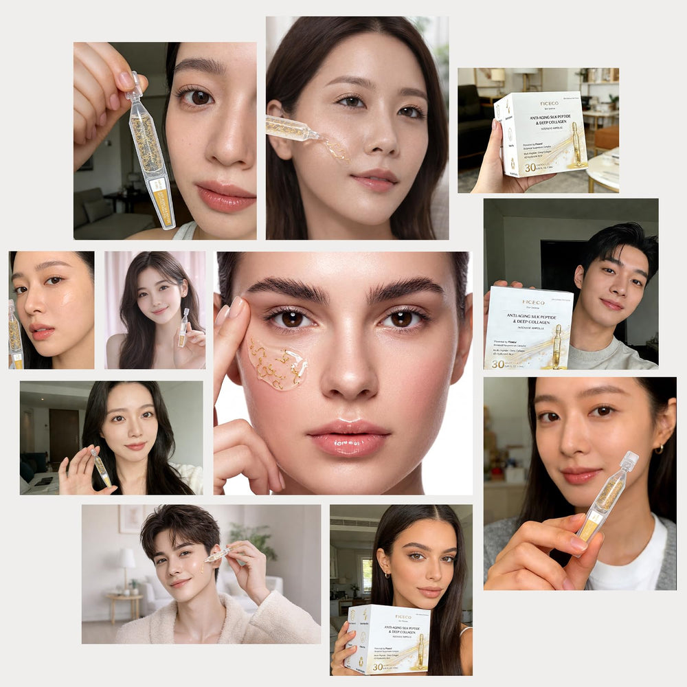 Ficeco side-by-side skin texture comparison illustrating improved smoothness