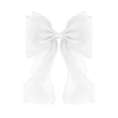 FidesAmor front view white bow showing elegant shape and versatile wear