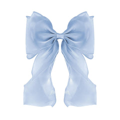 FidesAmor front view light blue bow clip shows elegant shape and secure hold