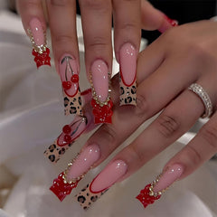 FIEONCIY front view of full-pack press-on nails showing design and quantity