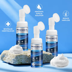 FIGTORUS foam texture in palm highlighting lightweight, fast-absorbing formula benefit