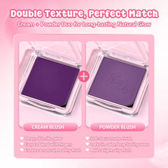 Fillwie powder close-up showing matte lavender finish for soft-focus effect