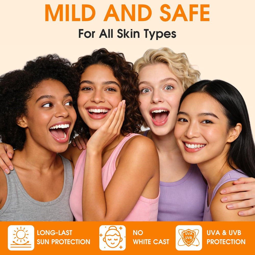 FILWY sunscreen applied on hand with sheer finish for comfortable wear
