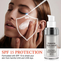 find back application with sponge demonstrating smooth blend benefit