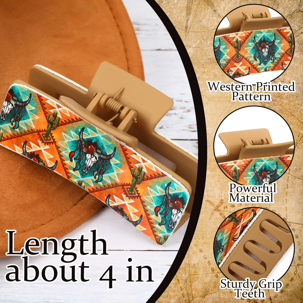 FineCheer clip worn in half-up style adding western charm and convenience