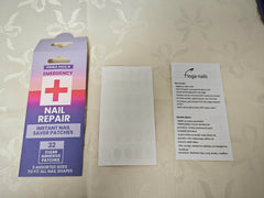 Finga-Nails label and contents laid out demonstrating all included tabs