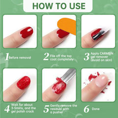 finger secret after removal clean nails showing polished-free natural nails and gentle results