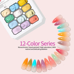 finger secret in use application with sponge patting showing easy gradient creation