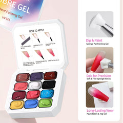 finger secret tools and sponges with 100 cotton pieces for quick color transfer