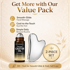 Fiora Naturals texture of castor oil droplet showing rich glide and emollient benefit
