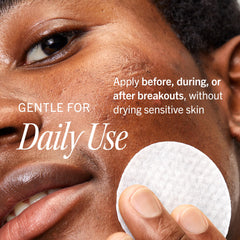 First Aid Beauty before and after texture comparison showing improved skin clarity
