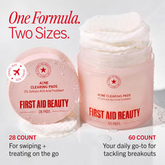 First Aid Beauty ingredient label close-up showing clean, sensitive-friendly formula