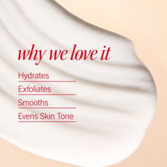 First Aid Beauty creamy lotion texture swiped on skin demonstrating smooth absorption
