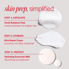First Aid Beauty pouring milky sunscreen highlighting hydrating, non-greasy benefit