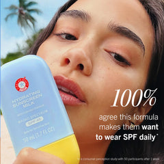 First Aid Beauty beside common items showing 1.7 oz size and travel-friendly benefit