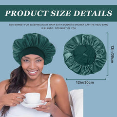 FIRSTPELLA black bonnet front view highlighting smooth satin comfort
